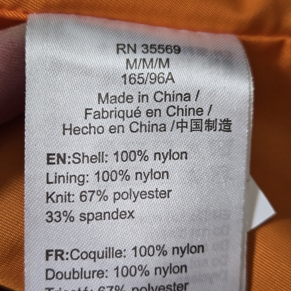 ALPHA INDUSTRIES Longline Bomber Flight Jacket With Orange Interior. Size M - Picture 13 of 16